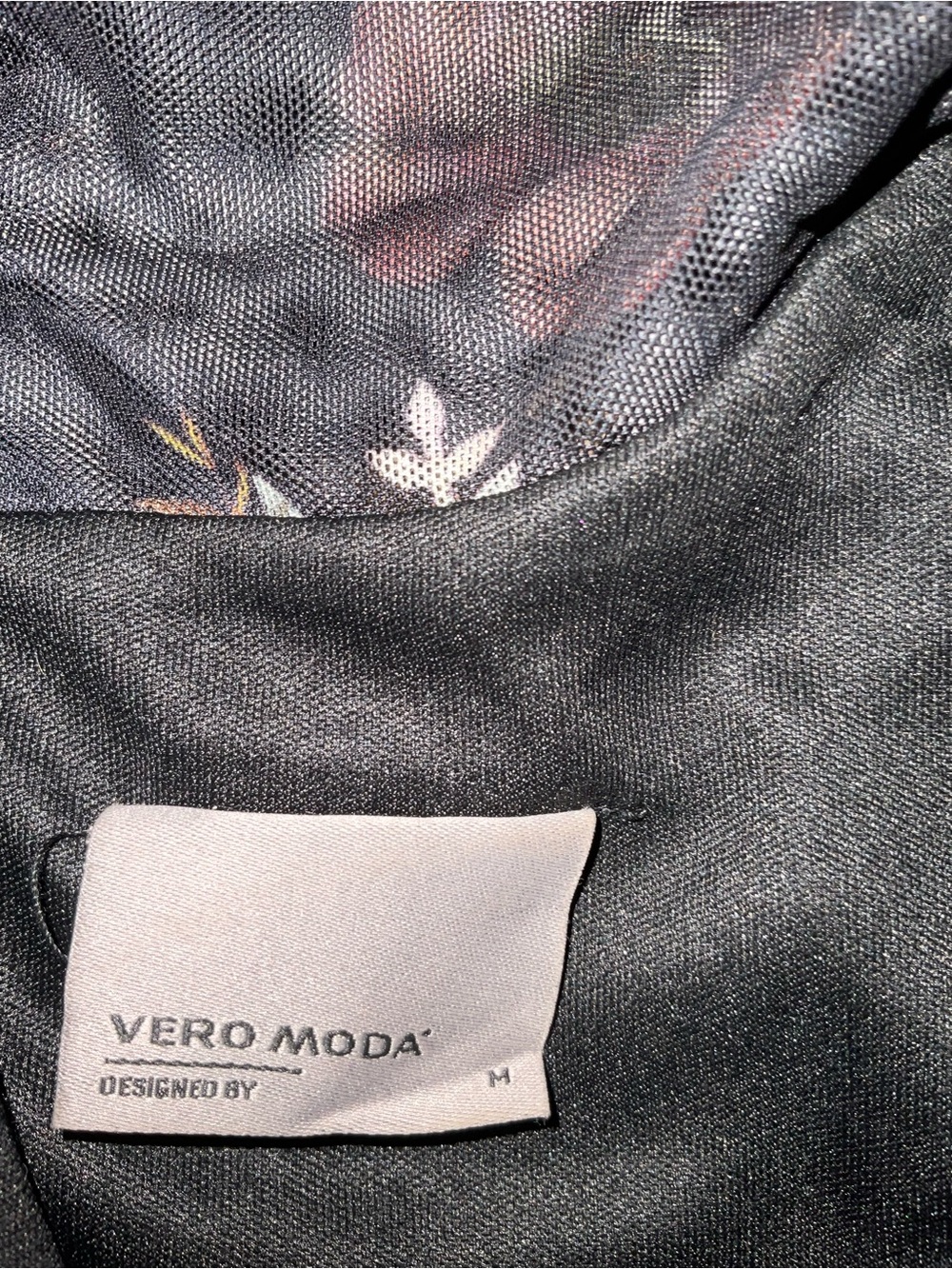 Vero Moda Black Long-Sleeve Floral Maxi Dress with Pink Roses - Picture 3 of 3